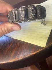 Vintage David Andersen Norway Sterling Silver Saga Hinged Bracelet