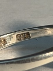 Vintage Sweetheart Sterling Ring/Heart Shaped / Cubic Zirconia 8.75 Beautiful