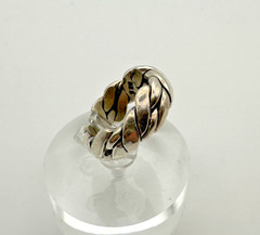 Vintage Sterling Silver .925 Made in Mexico Rope Chunk — 9.6 Grams Size 6