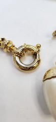 Vintage Joan Rivers Gold Tone Belcher Chain Heart Charm Necklace 32 in