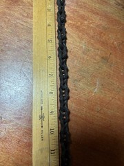 Antique Victorian Mourning Vulcanite Chunky 20″ Cable Chain Necklace