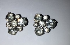 VTG. Rhinestone Brooch/Pin Silver Tone Lot 7 Pcs. EC SPARKLE 2 3/4′