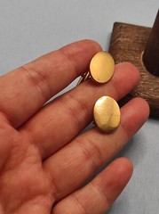 Vintage Krementz Amber Acrylic Tip Bullet Back Cufflinks Simple Sophisticated