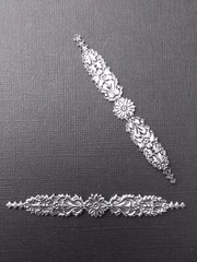 13234 Matte Silver Oxidized Victorian Swag Ornament Brass Jewelry Finding