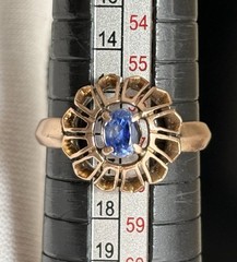 Antique Edwardian 10k Rose Gold HALO Ring Size 8 Ladies STUNNING RARE SETTING