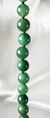 Vtg Aventurine Natural Stone Gold Tone Clasp Beaded Necklace 20” 36.34 grams EUC