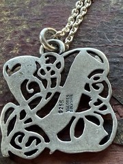 Valdres solvsmie sterling silver viking Pendant Necklace Norway vtg 602