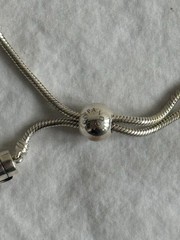 Authentic Pandora Disney Parks Moments Sliding Bracelet Silver Blue Pave Charms