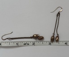 Vintage 925 Sterling Silver Dangling Earrings with a Chain Link Design 2.5in