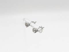 RARE $7000 1.50ct Old Mine Cut Natural Diamond 18k White Gold ETERNITY Earrings