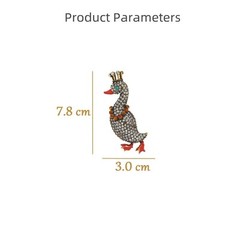 Rhinestone Duck Animal Brooch Pin for Women Gold Plated Fashion Crystal Queen…