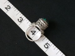 Vintage Sterling Silver Southwestern Malachite Handmade Ring. Make Offer! #377