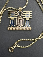 Mid Century Vintage D’Orlan Necklace Egyptian Revival Stunning Statement Piece