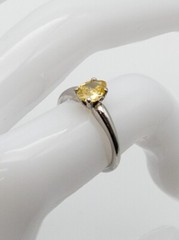 Orange Blossom .75ct Mine Pear Cut FANCY INTENSE YELLOW Diamond Platinum Ring