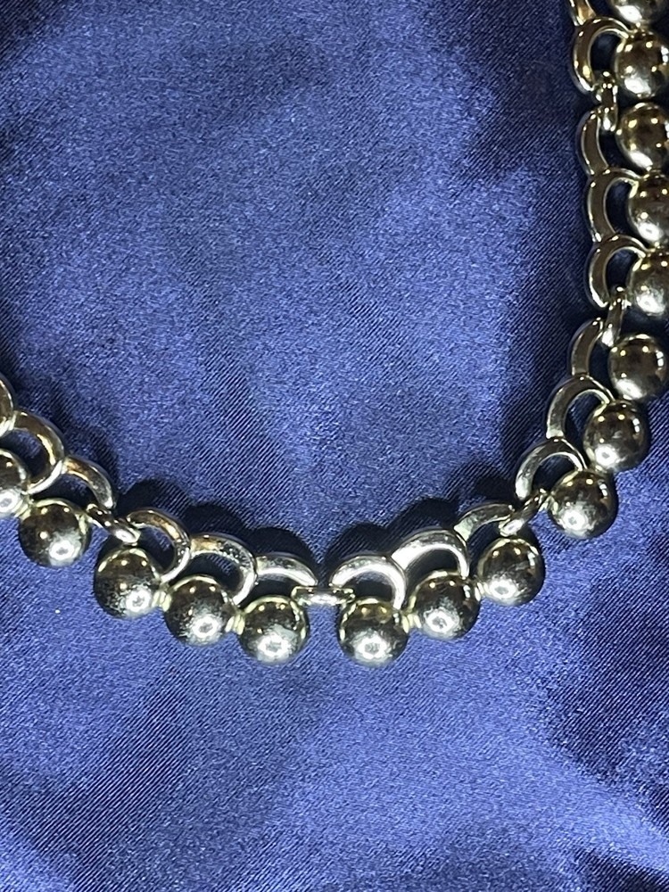 Vintage Monet Silver Toned Necklace Adjustable Length