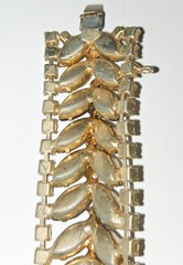 Vintage Juliana Aurora Borealis Goldtone Topaz Amber Bracelet & Earrings Set