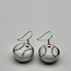 Baseball Mom Sports Fan Dangle pierced Earrings Love the game
