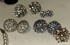 Vintage Jewelry Lot Mixed Estate 1950s+ Silver Jade Pearls Rings Earrings