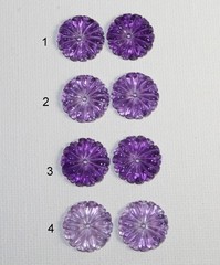 Vintage Amethyst Flower Jackets For Earrings Use With Any Studs You own