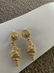 Vintage Style Bohemian Elegant And Fashionable Seashell Conch Design Earrings