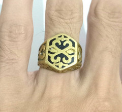 VINTAGE RARE EXTREMELY ANCIENT STYLE ROMAN VIKING LEGIONARY RING BRONZE ARTIFACT