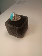 🔥Vintage Sterling Silver Turquoise Ring Size 7.5 Beautiful Priced to Sell 🔥