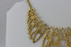 Celebrity Bib Necklace, 60s-70s, Gold Tone, Vintage, 126gr