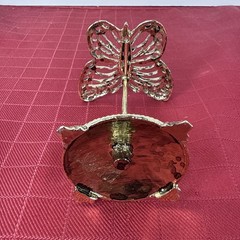 Vintage Gold Toned Metal Butterfly Stand Typically Used For Earrings 3.5 Inches