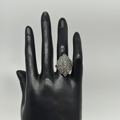 Vintage Uncas Mfg. Co. Sterling Silver 925 Marcasite Ring Sz 7 Art Deco