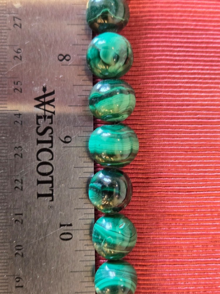 Necklace 24-inch length Malachite 4.0 mm -14.0 mm GRADUATED Bead Strand