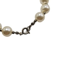 Vintage 31″ Simulated Pearl Necklace Cream Color Mid Century
