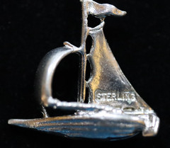 Vintage Sterling Silver 3D Sailboat Adventure Freedom Exploring Charm Pendant