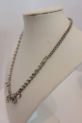 Vintage Clear Rhinstone Choker 14.5″