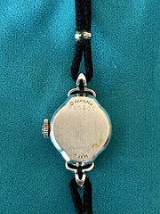 Vintage (1940s/1950s) Lady Hamilton 14K White Gold Watch with 4 Diamonds