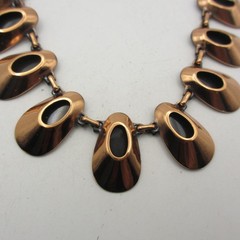 Vintage Renoir Necklace Black Inlay MCM 18 Inch