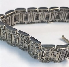 2.16 CTTW SI2 K Natural Diamond 14k White Gold Tennis Bracelet 62.7 G