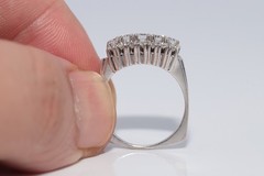 Antique Circa 1920s Art Deco 18k Gold Natural Diamond Decorated Ring