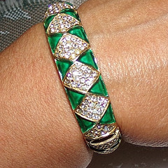 MINTY!! signed Les Bernard INC—Cuff bracelet with gorgeous stones-SALE!!