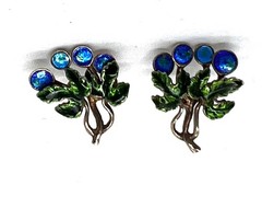 Vintage MMA Sterling Silver 925 Pair Grape Berry Cluster Earrings 5g
