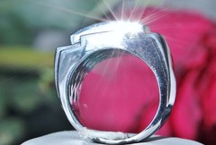 14k white gold 2.35ct invisible set diamond ring size 10 handmade 23.4gr Ali263