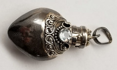 Vintage Sterling Silver Heart Keepsake Pendant 4.5 cm
