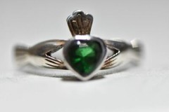 Claddagh Ring Celtic Irish Friendship Band Sterling Silver Women Girls Size 5.50