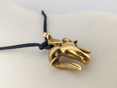 Vintage 1976 MMA Metropolitan Museum of Art Egyptian Revival Rams Head Pendant