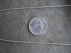 Dainty Ball Chain Vintage Sterling Silver Necklace 16.5″ ~ 1.8g
