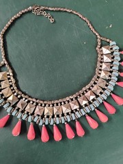 vintage collar bib statement necklace
