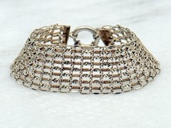 Sterling Silver – 21mm Bismark woven Mesh Chain 7.5″ Bracelet