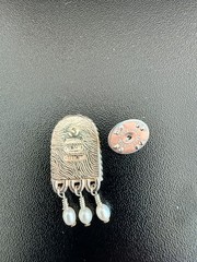Vintage Estrin Wilson Sterling Silver & Pearl 84 Dancer with Grapes Pin/Brooch