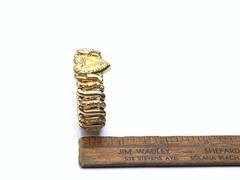 American Queen Pitman & Keeler Gold Filled Expandable Engraved Heart Bracelet