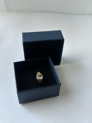 Vintage Clear Cubic Zirconia Ring Gold Plated Womens Size 7