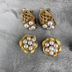 Vintage Clip On Earrings lot of 9 Every Day Wear